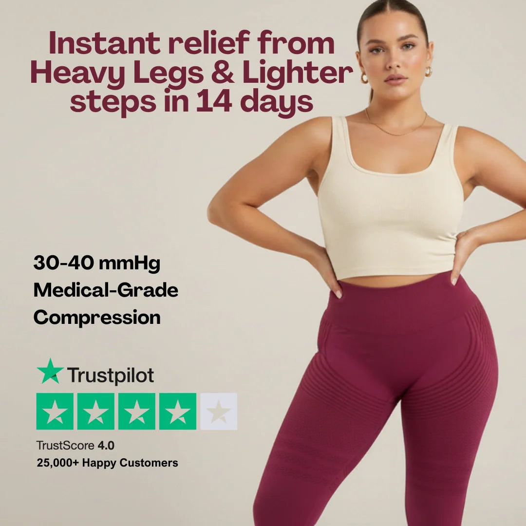 Say Goodbye to Puffy Ankles in Just with 3D Compression Leggings