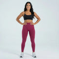 3D Leggings - Burgundy