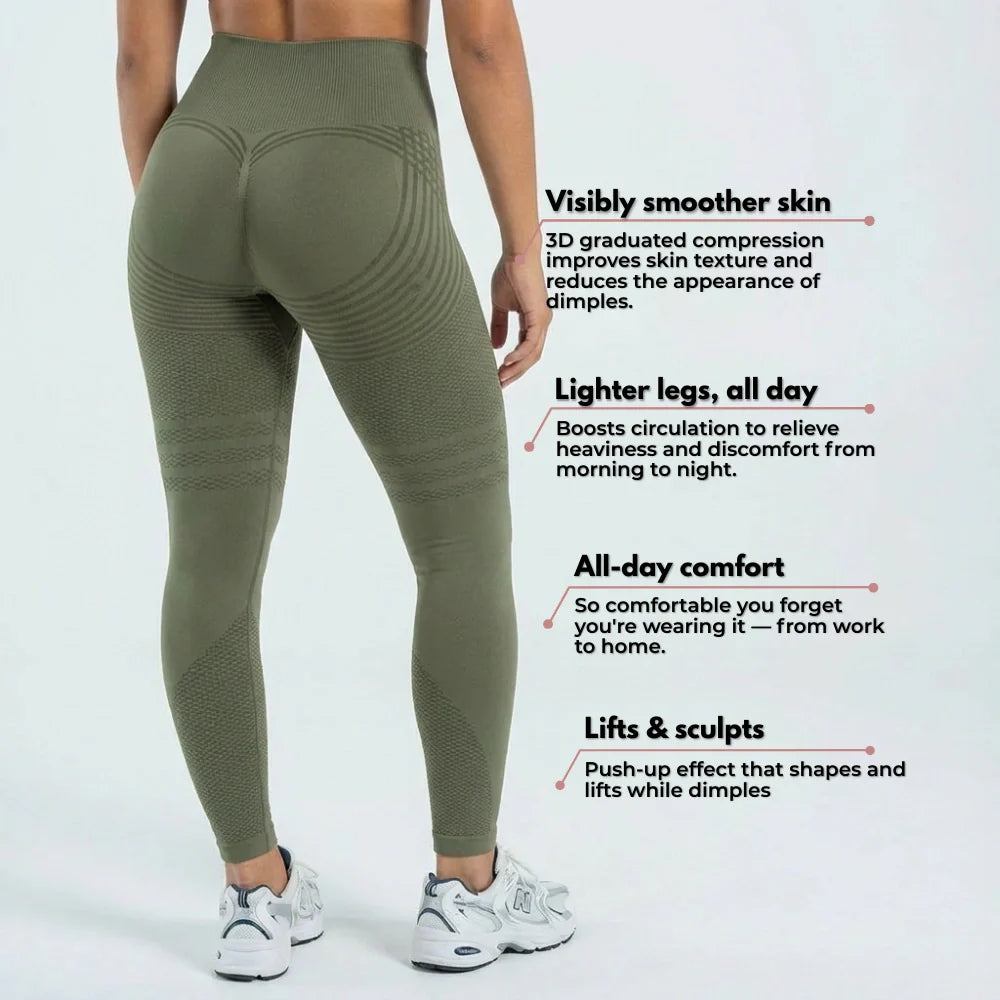 3D Leggings - Army Green