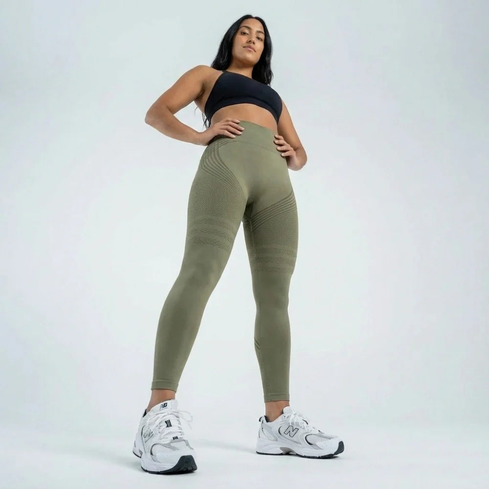 3D Leggings - Army Green