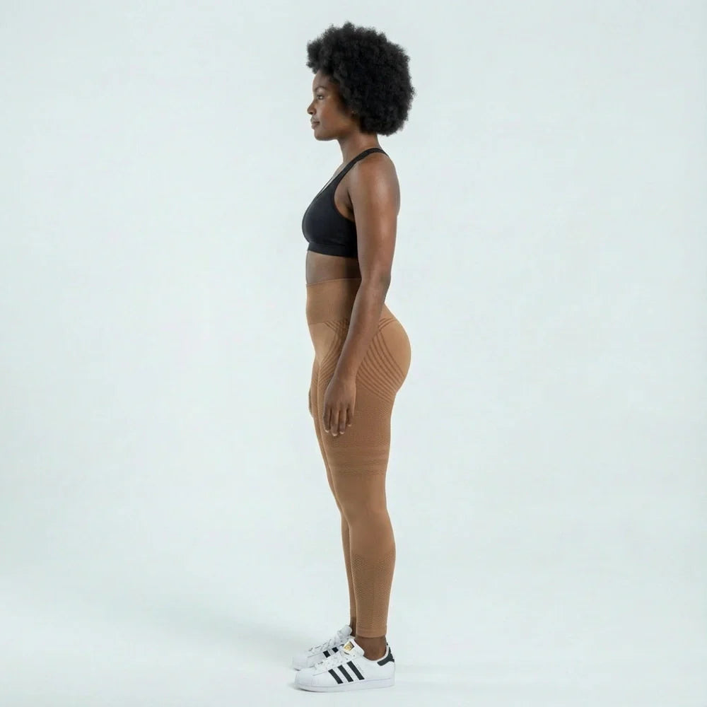 3D Leggings - Brown Coffee