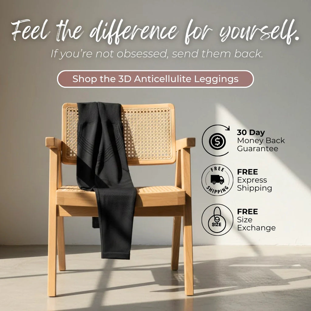 Anti-cellulite leggings designed to show visible smoothing