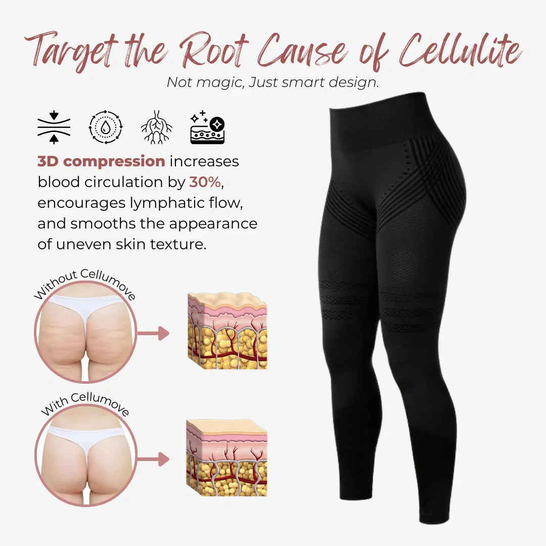 Anti-cellulite leggings designed to show visible smoothing
