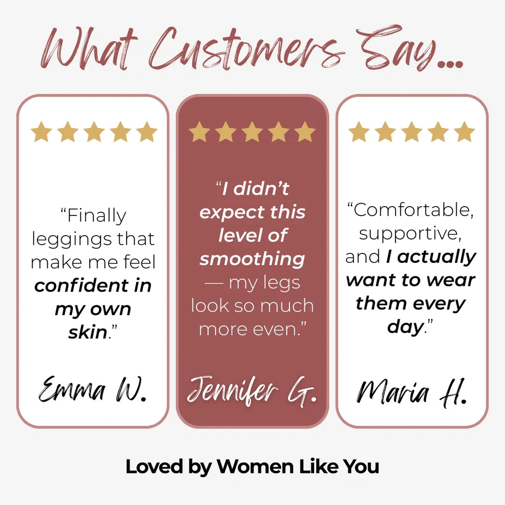 Anti-cellulite leggings designed to show visible smoothing