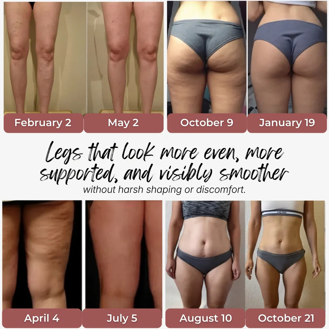 Anti-cellulite leggings designed to show visible smoothing